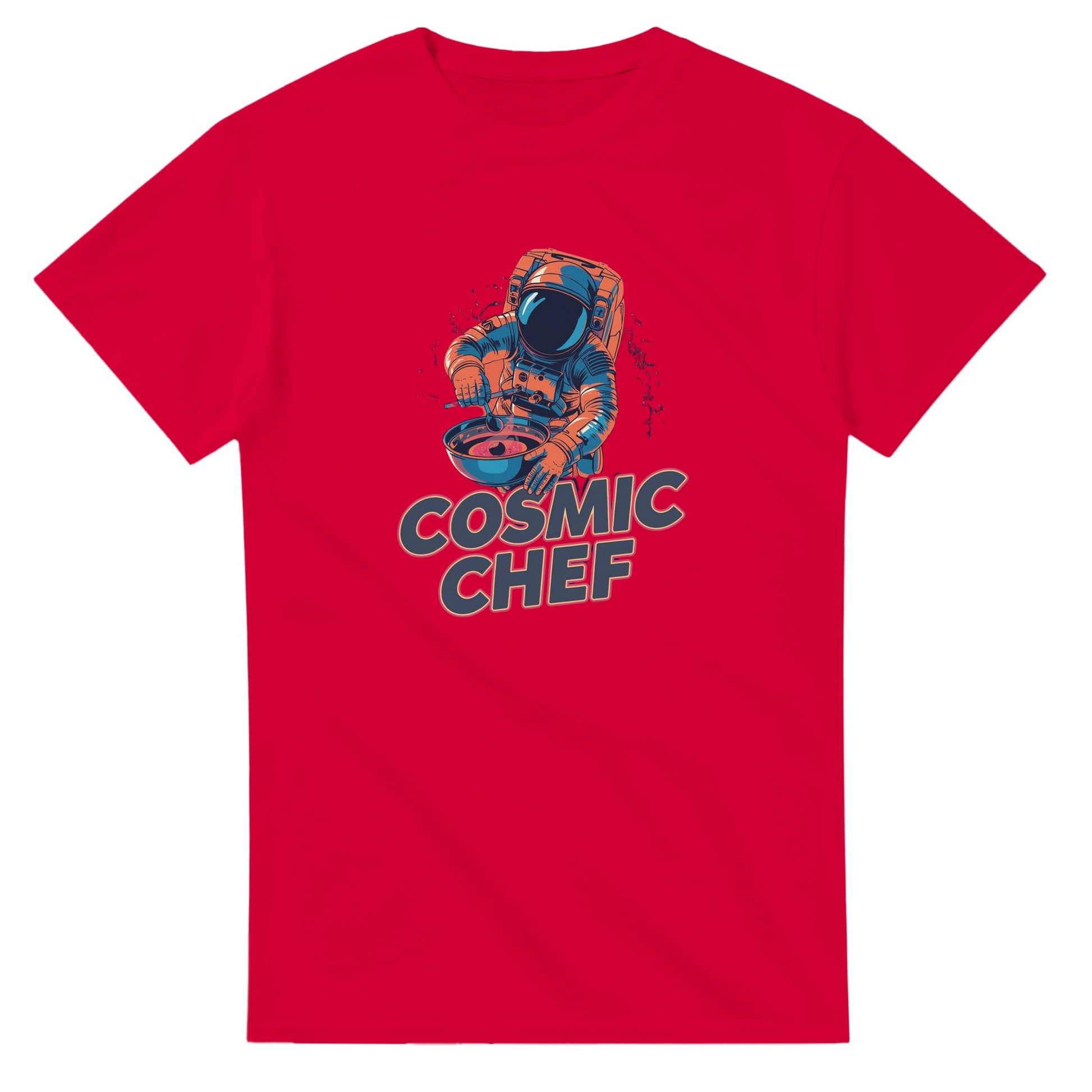 Cosmic Chef Astronaut graphic design on a Heavyweight T-shirt