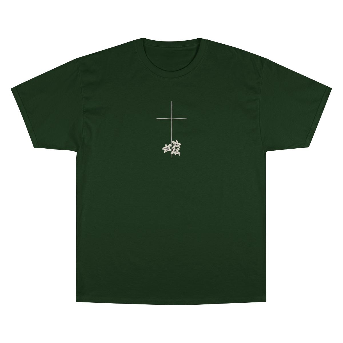 Divine Lily Cross Christian Floral T-Shirt product type