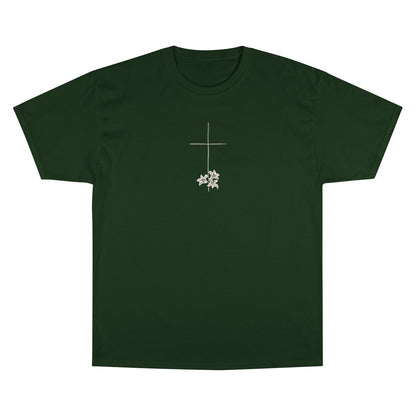 Divine Lily Cross Christian Floral T-Shirt product type