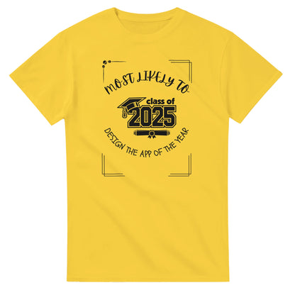 Most Likely To' high school design on a Heavyweight T-shirt 