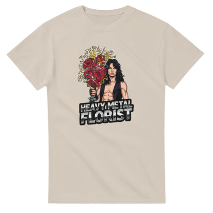 Woman wearing a t-shirt with a graphic design in a mall setting