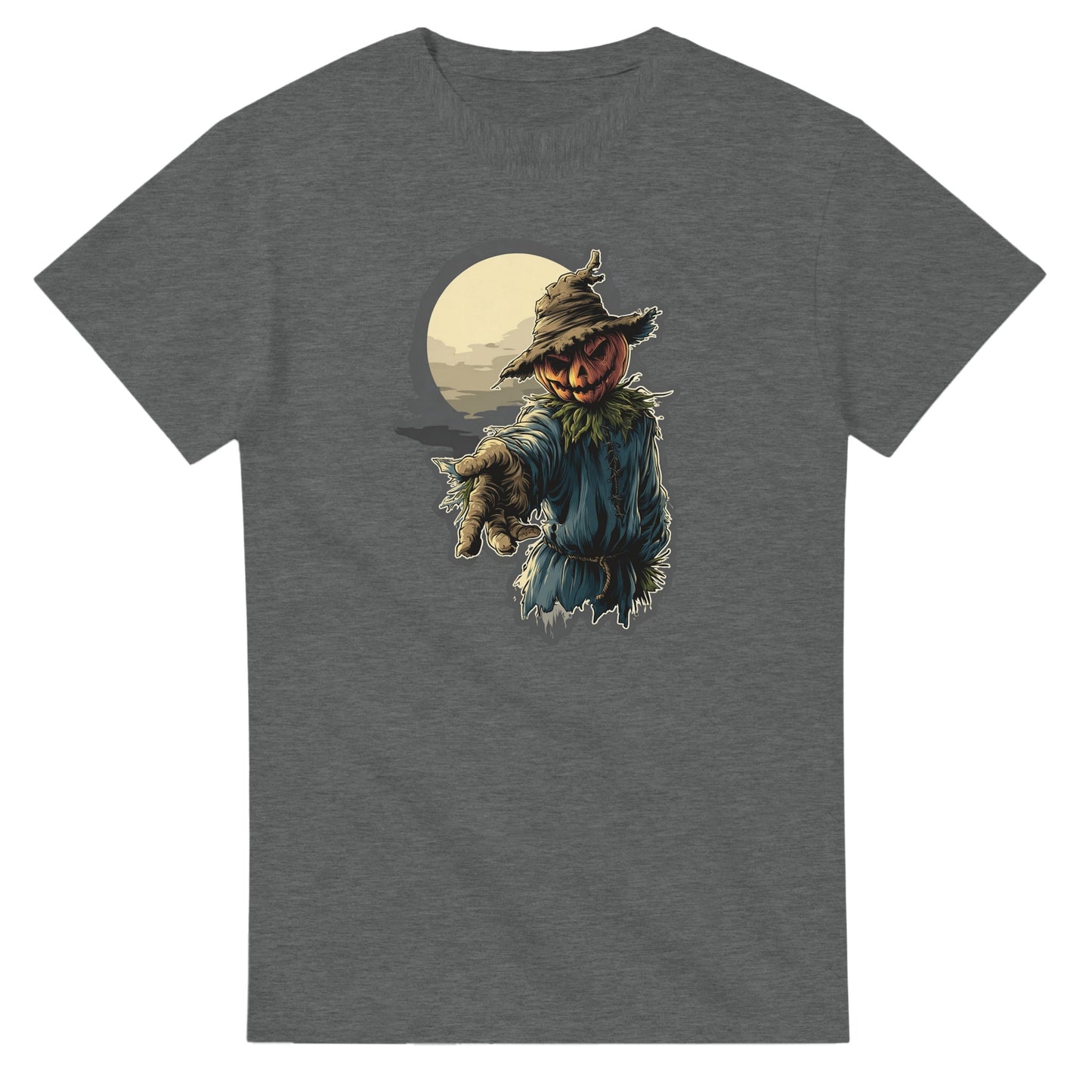 Ghoulishly Good Pumpkin Scarecrow on a Heavyweight T-shirt