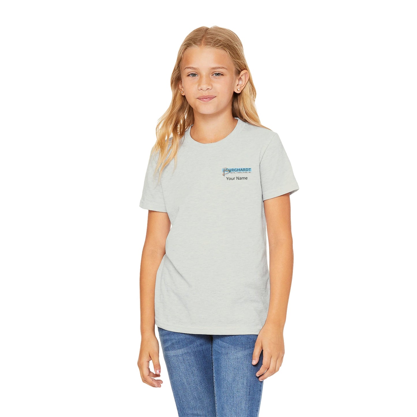 Burghardt Metal Fabricating, Inc., logo on a Premium Kids T-shirt