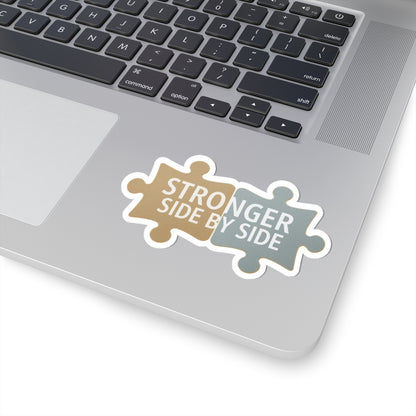 Stronger Side by Side Puzzle Pieces Sticker Decal