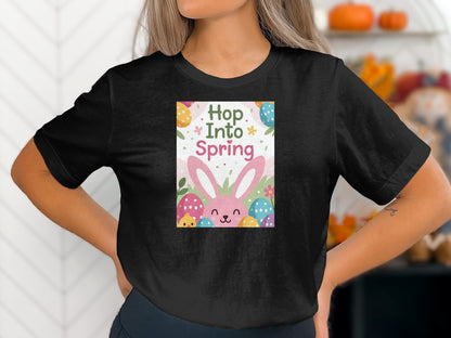 Cute Pink Bunny Easter Eggs Hop Into Spring Design product type