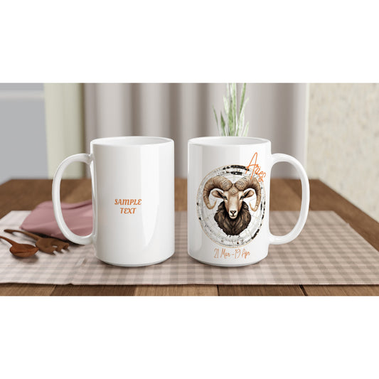 15oz ceramic mug fiery Aries personalized