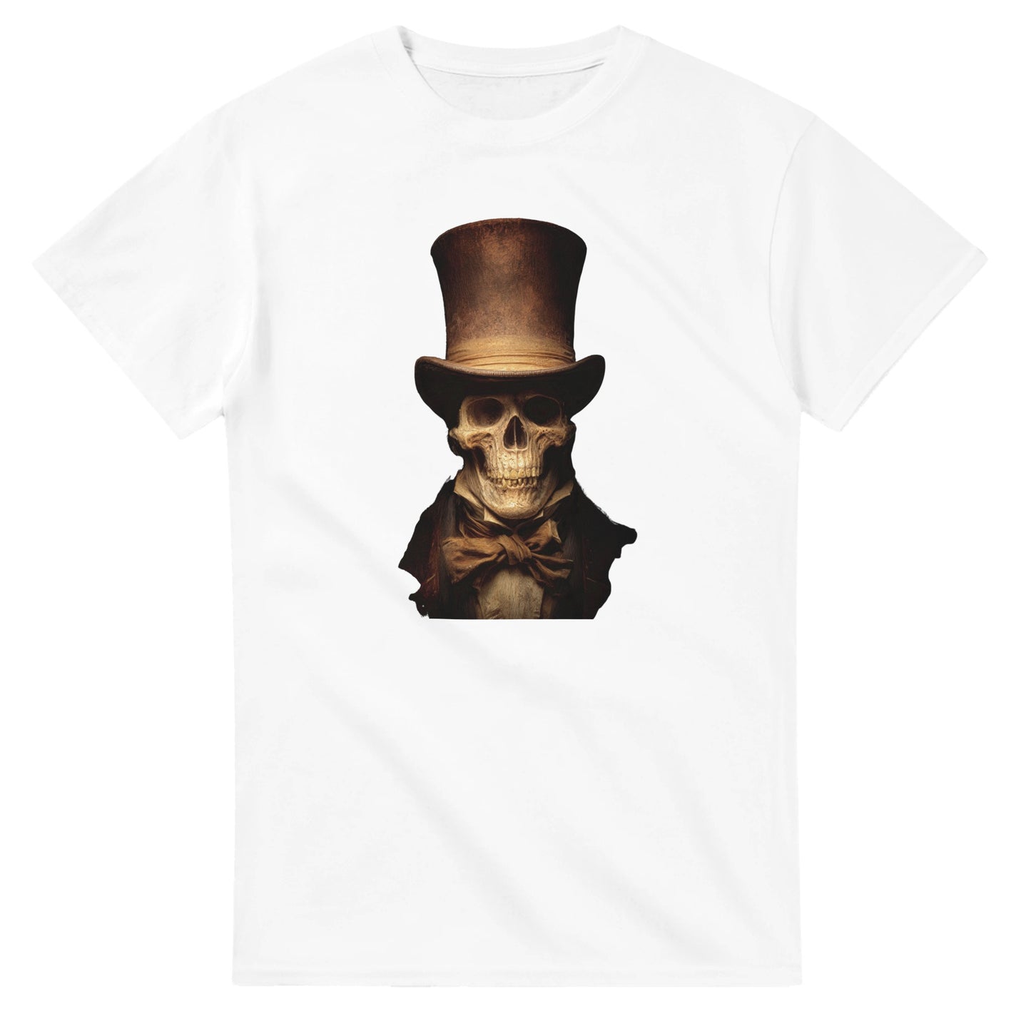 Victorian Gentleman Skull on a Heavyweight T-shirt