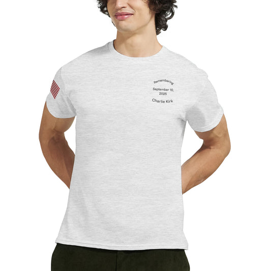 Charlie Kirk 'Remembering Charlie' Heavyweight Crewneck T-Shirt