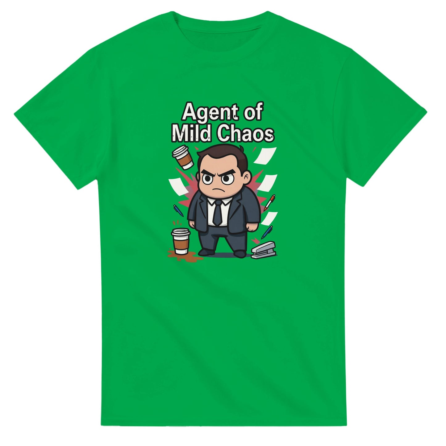 Agent of Mild Chaos graphic design on a Heavyweight T-shirt