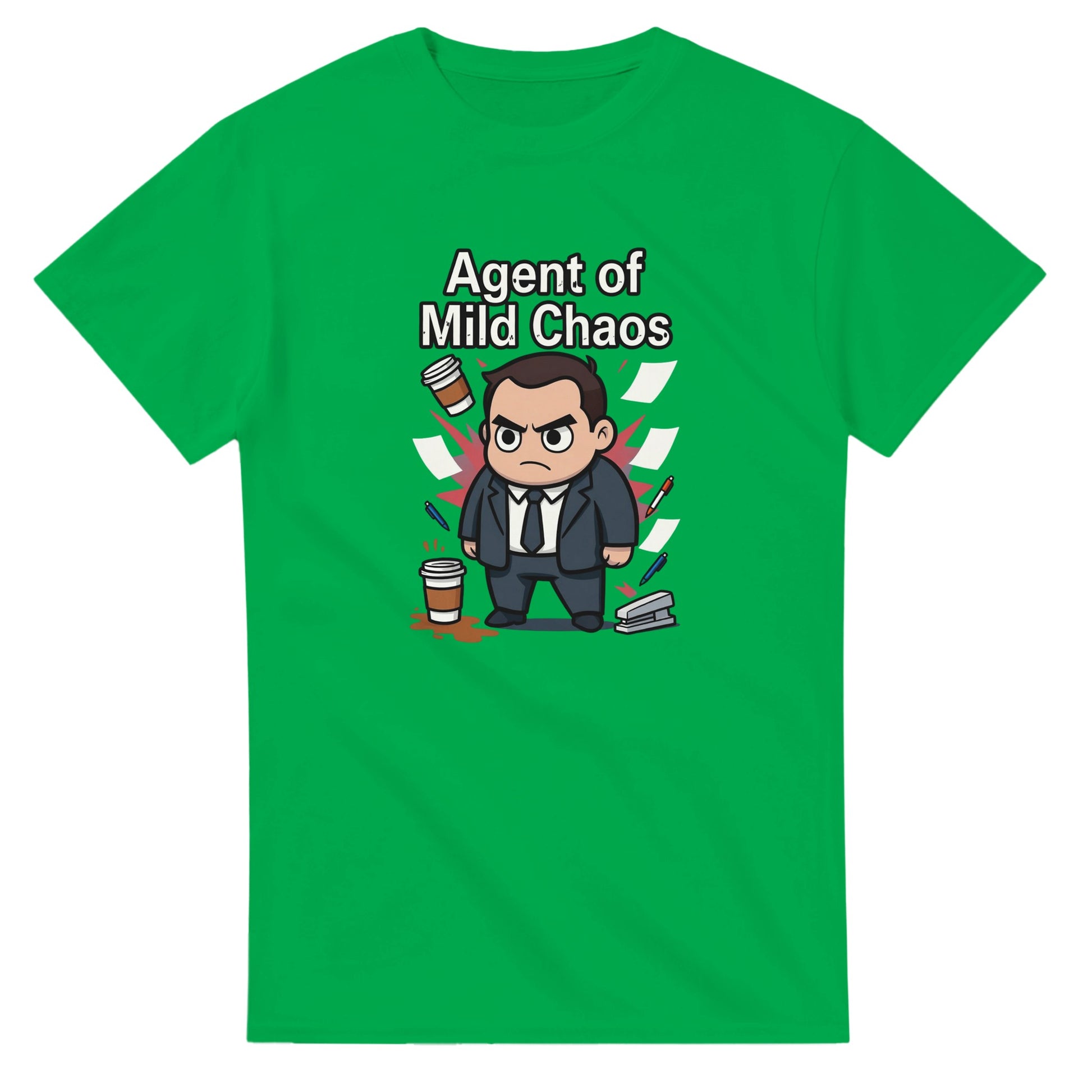 Agent of Mild Chaos graphic design on a Heavyweight T-shirt