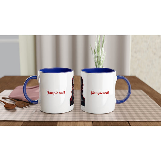 11oz ceramic mug with color inside vampire full face personalized