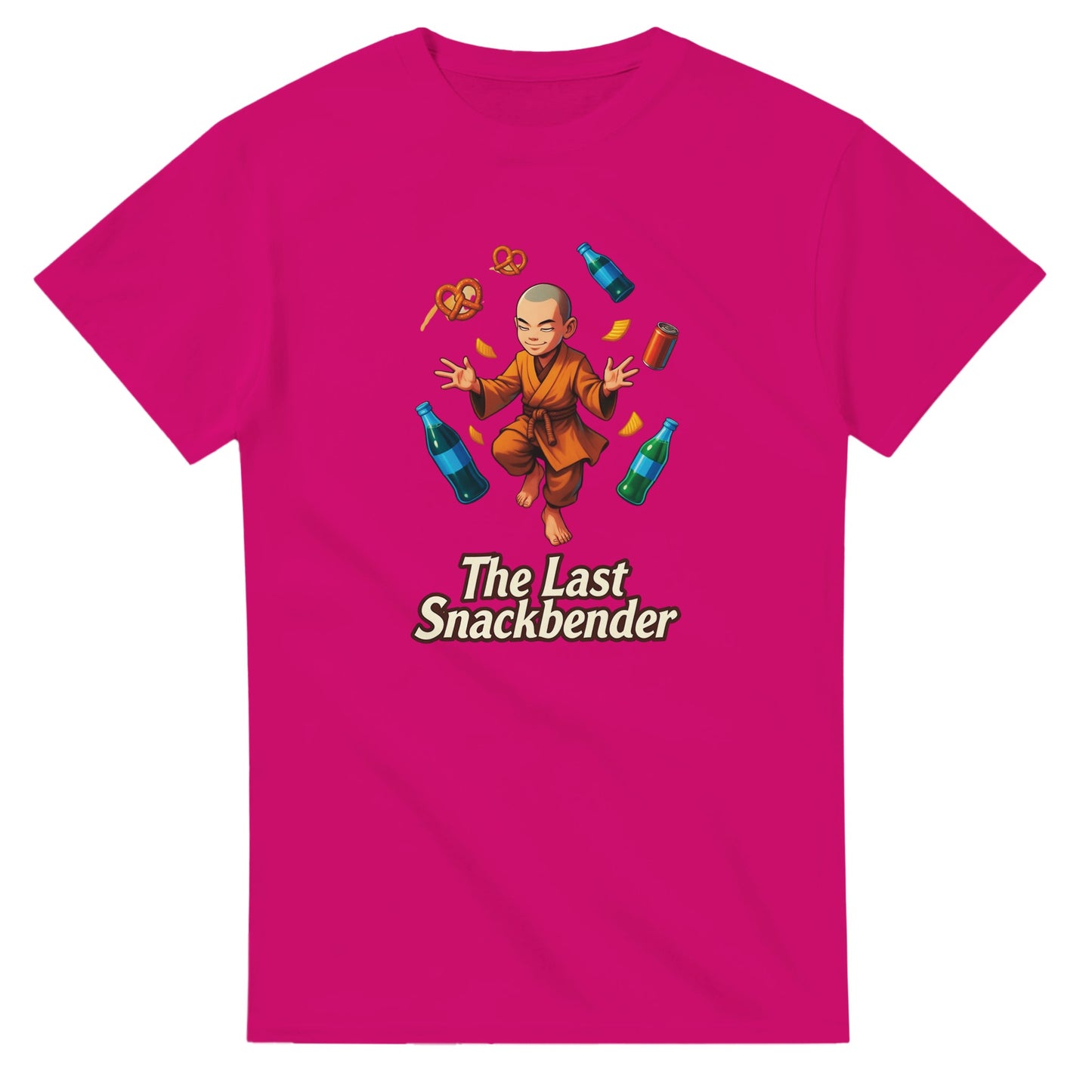 The Last Snackbender graphic design on a Heavyweight T-shirt