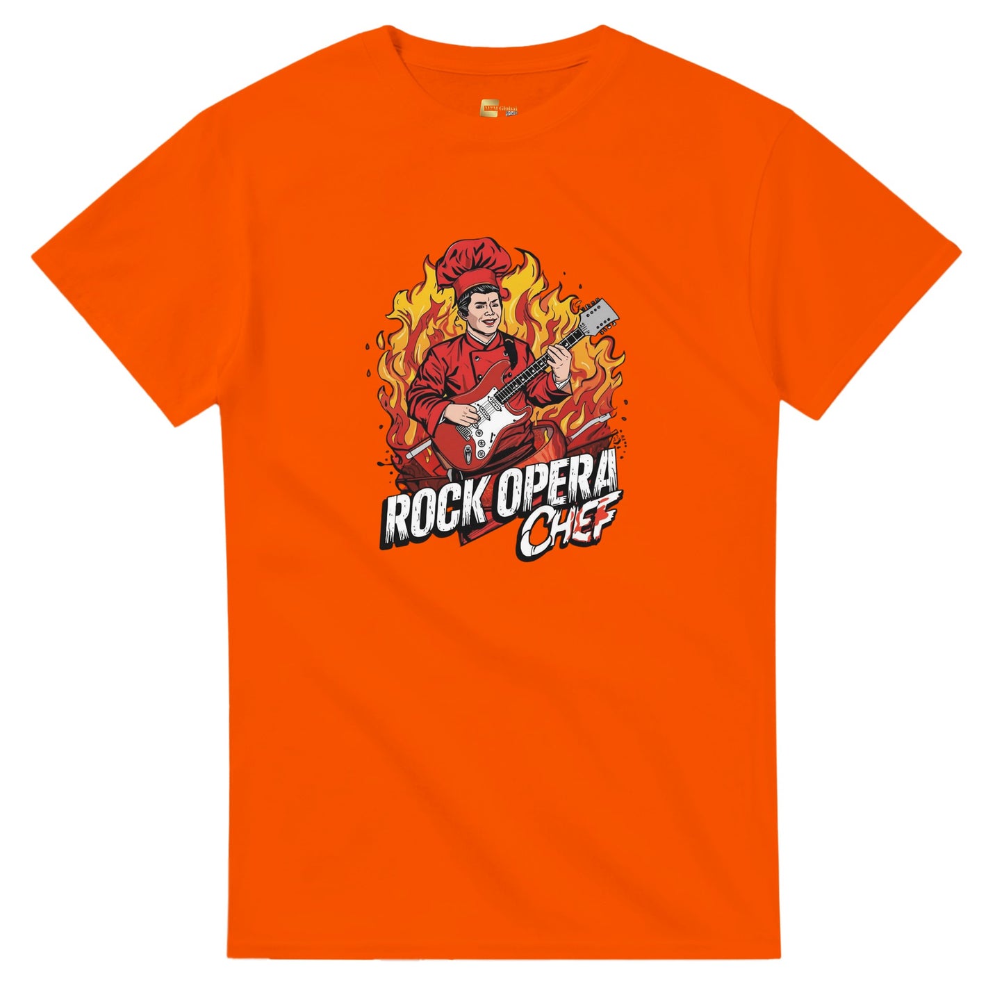 Rock Opera Chef graphic design on a Heavyweight T-shirt
