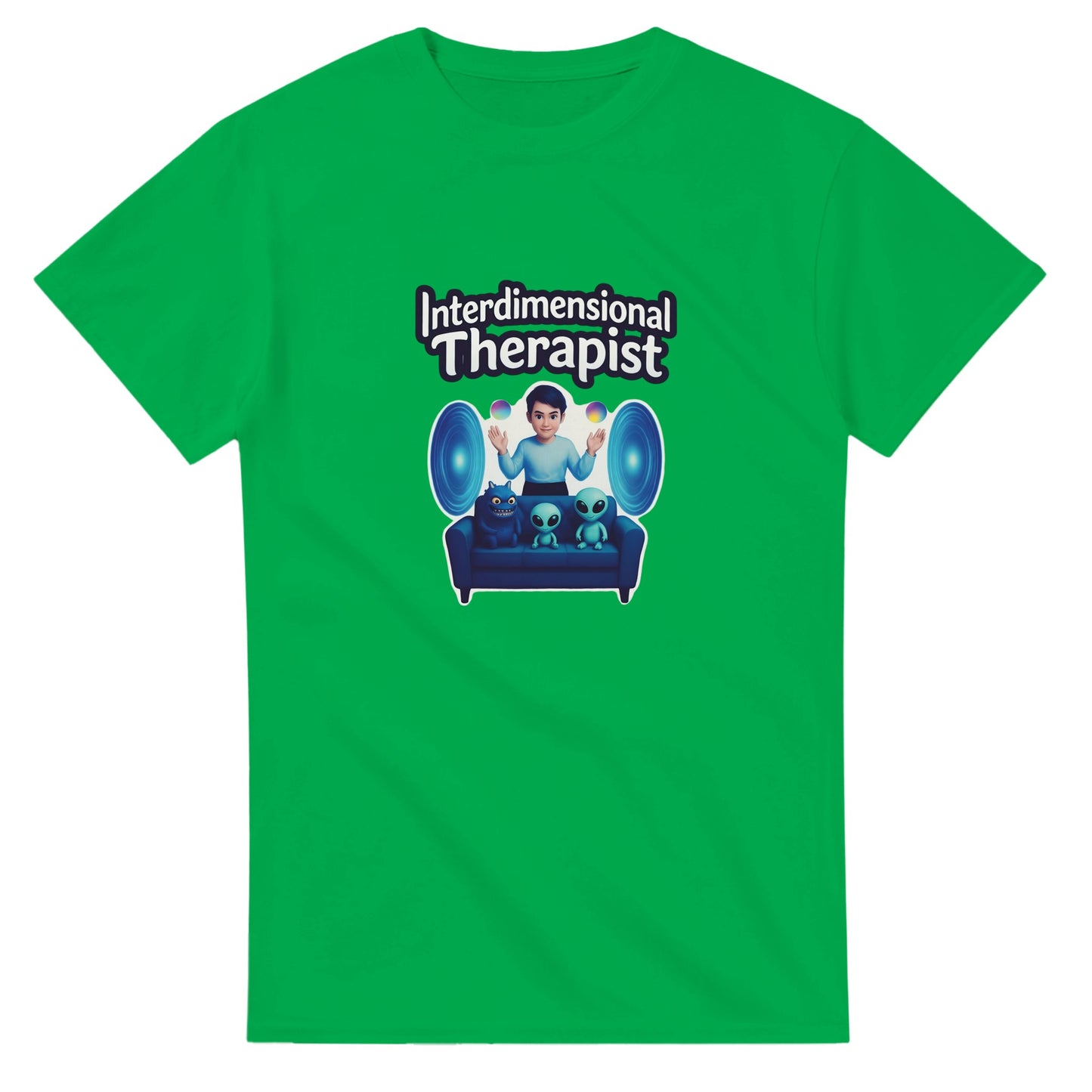 Interdimensional Therapist graphic design on a Heavyweight T-shirt