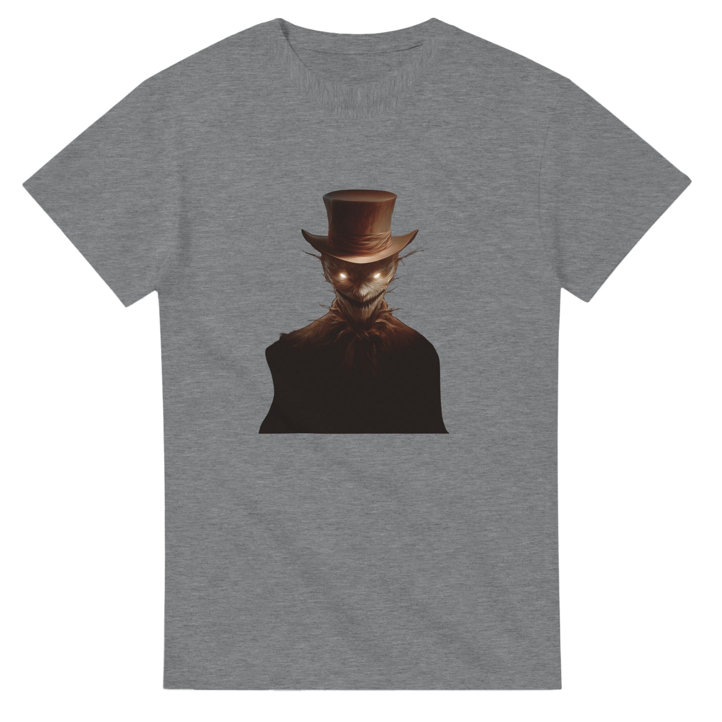 Mysterious Scarecrow Glowing Eyes on a Heavyweight T-shirt