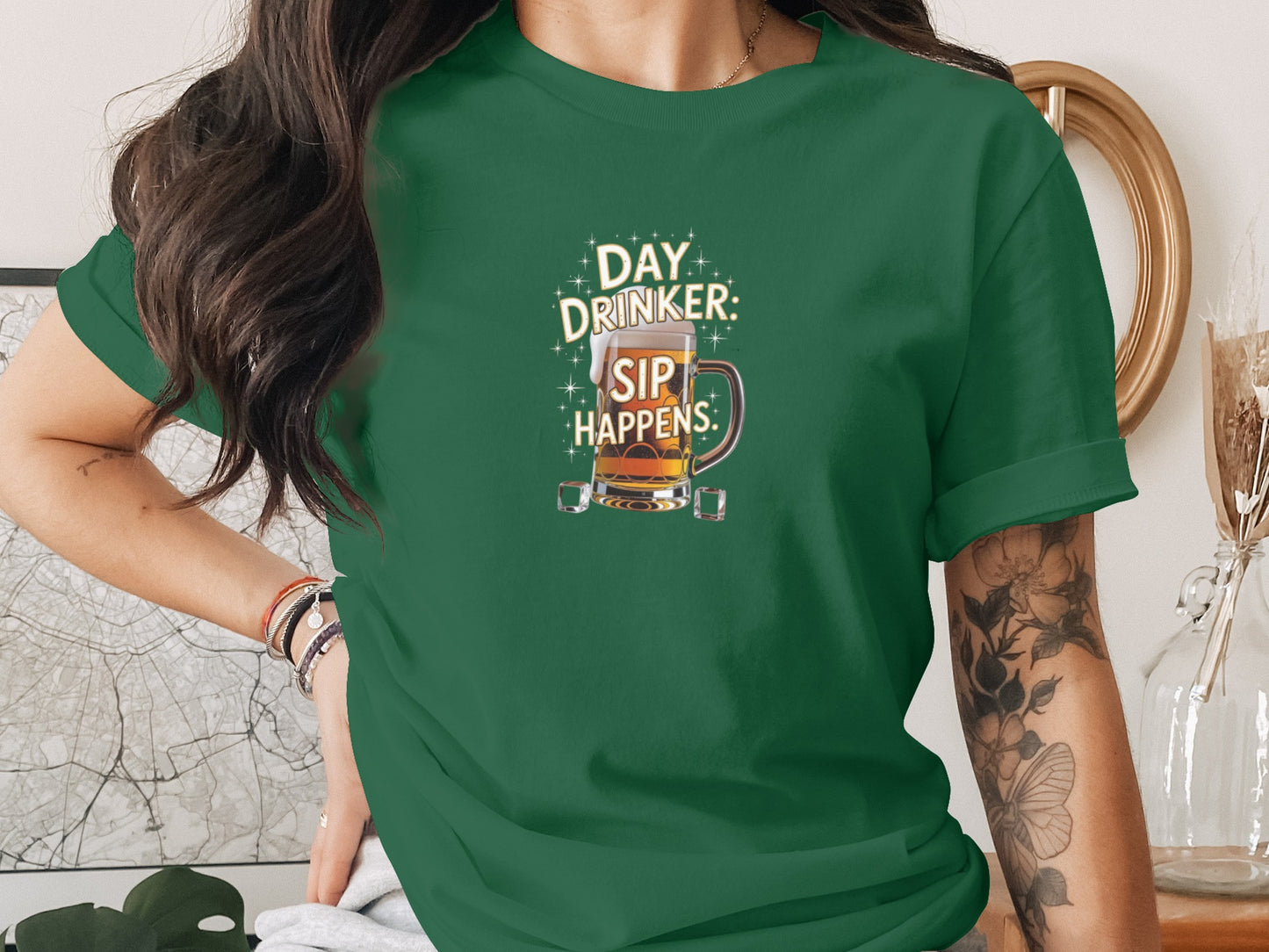 Day Drinker Sip Happens Graphic T-Shirt Product