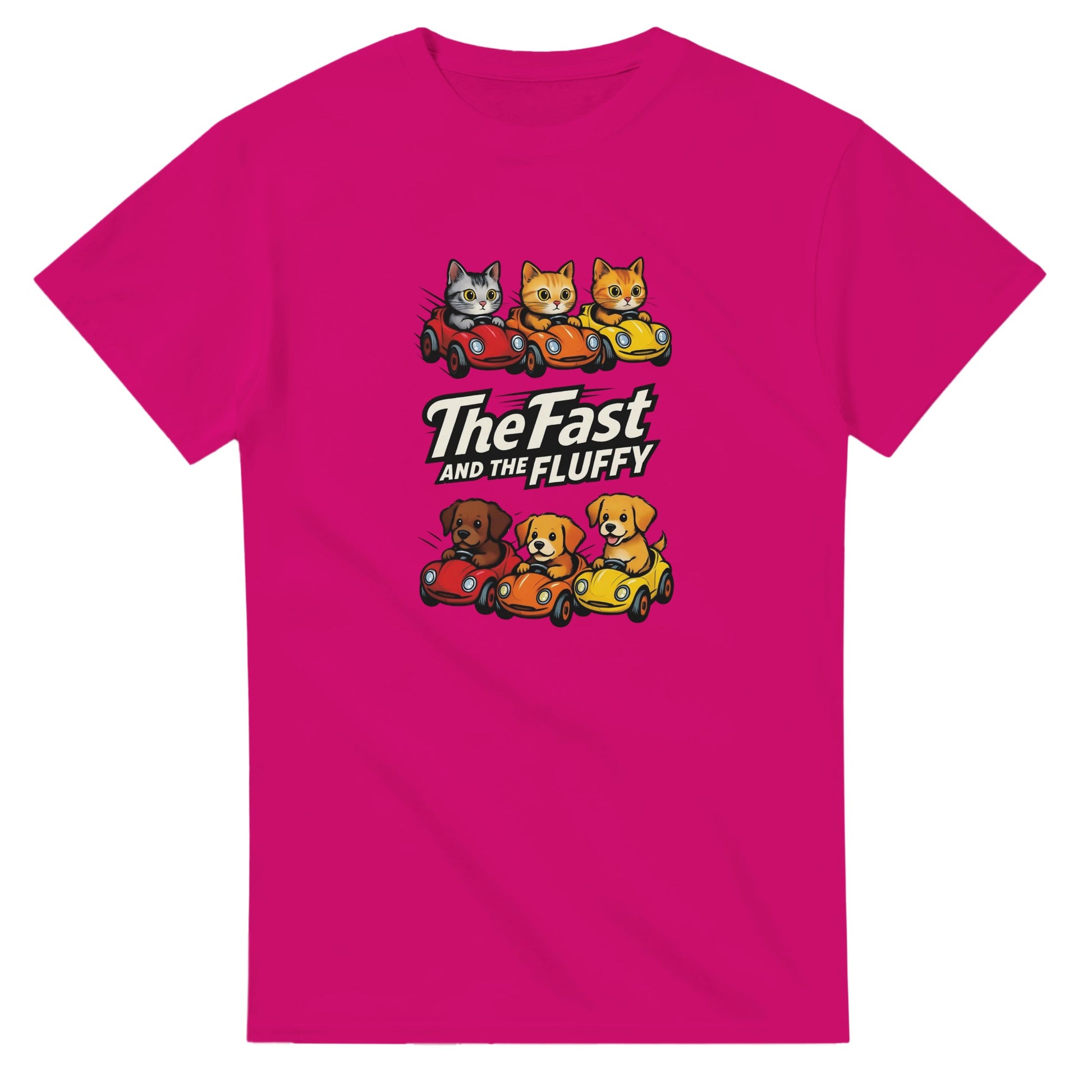 The Fast and The Fluffy graphic design on a Heavyweight T-shirt