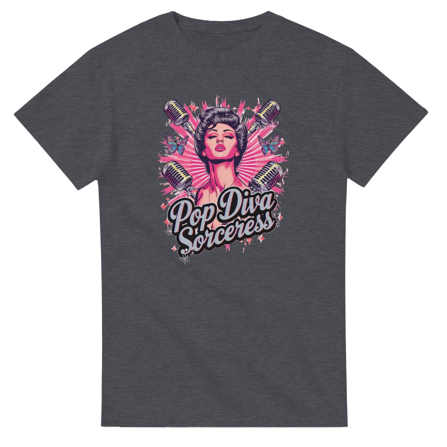 Pop Diva Sorceress graphic design on a Heavyweight T-shirt