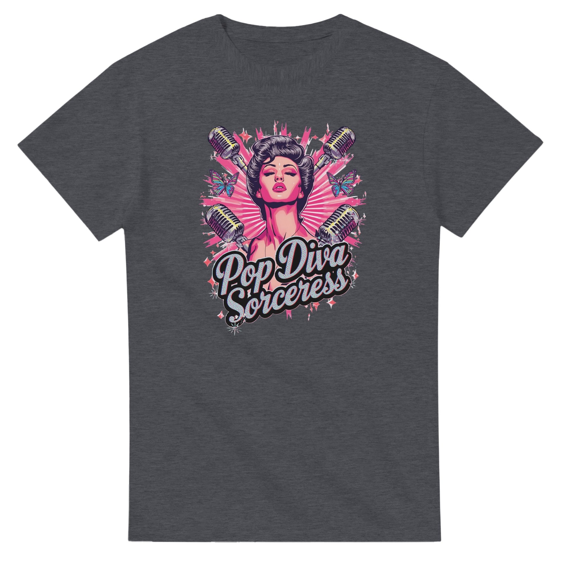 Pop Diva Sorceress graphic design on a Heavyweight T-shirt