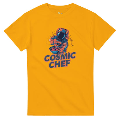 Cosmic Chef Astronaut graphic design on a Heavyweight T-shirt
