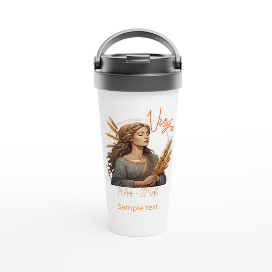15oz stainless steel travel mug virgo harvester personalized
