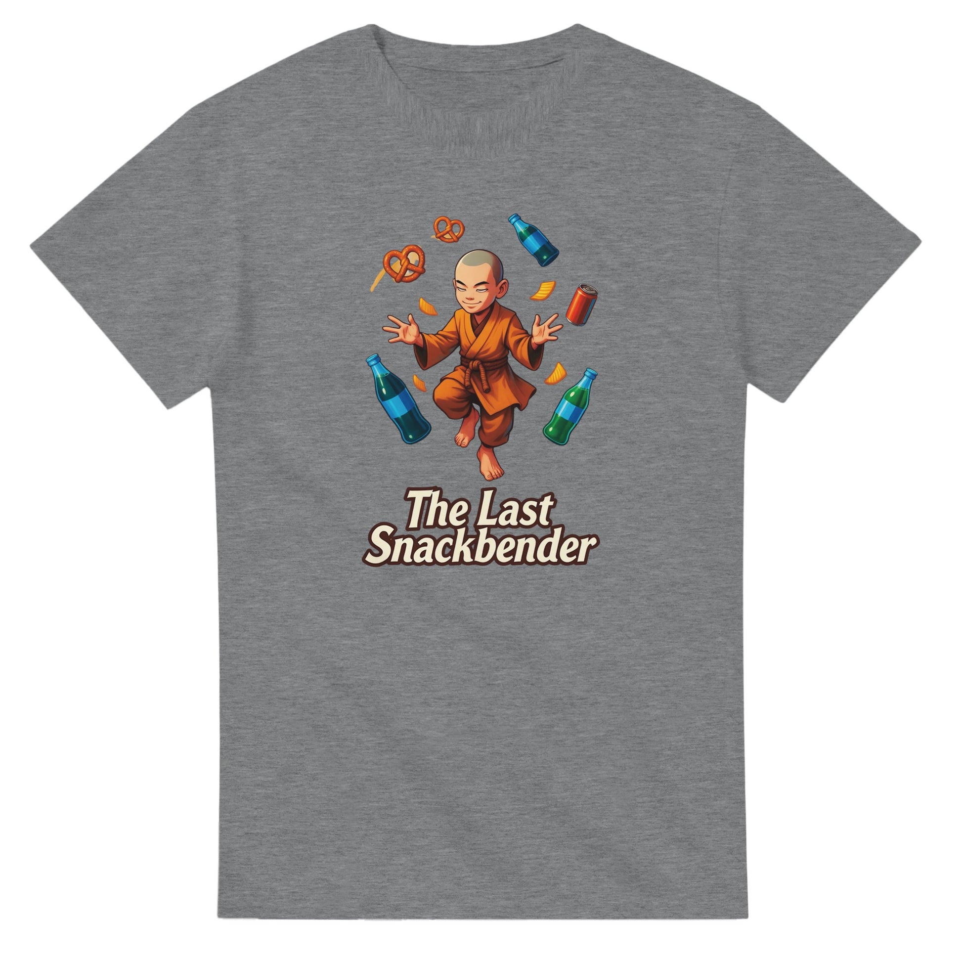 The Last Snackbender graphic design on a Heavyweight T-shirt