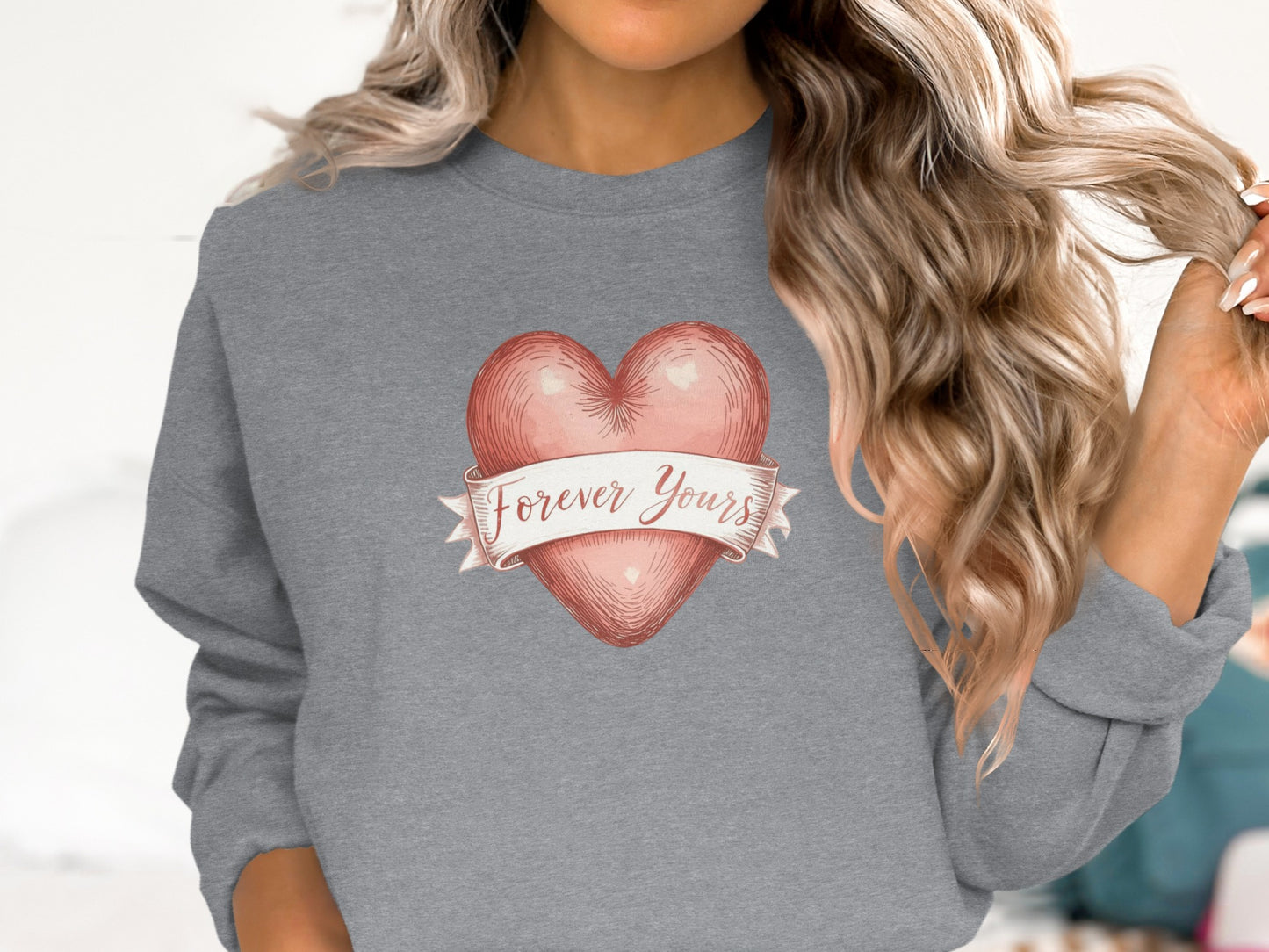 Forever Yours Heart Graphic Sweatshirt Product