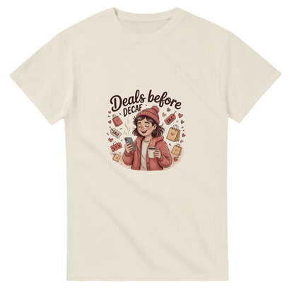 Deals Before Decaf heavyweight t-shirt mockup