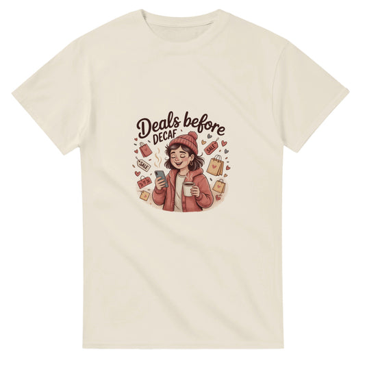 Deals Before Decaf heavyweight t-shirt mockup