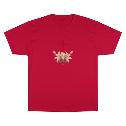 Red Golden Cross Lily Flowers Sacred Faith product type