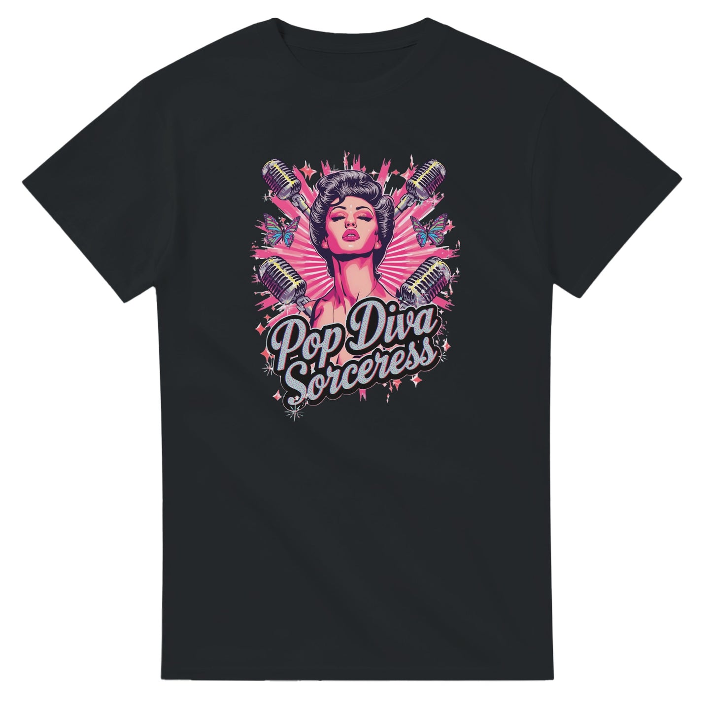 Pop Diva Sorceress graphic design on a Heavyweight T-shirt