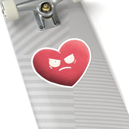 Angry Heart with Stripes Skateboard Design Product