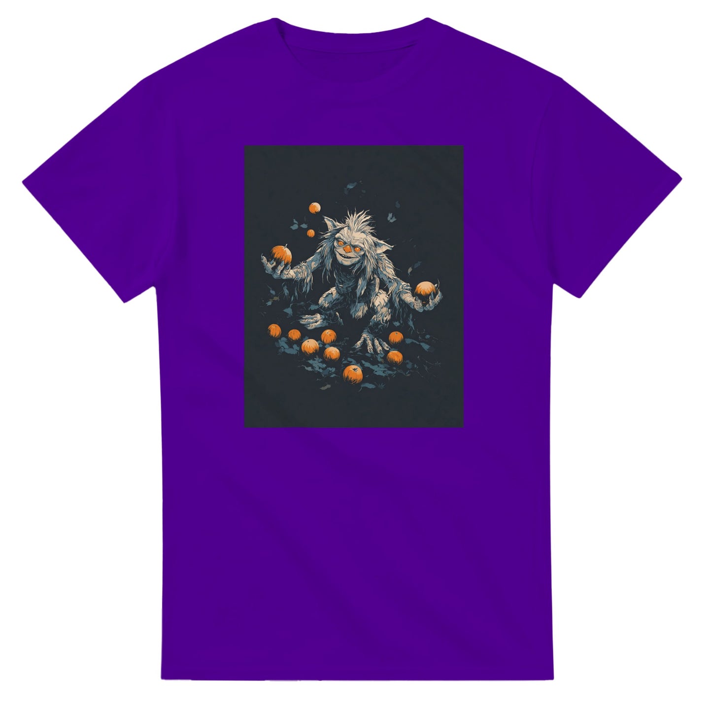 Mischievous Pumpkin Goblin on a Heavyweight T-shirt