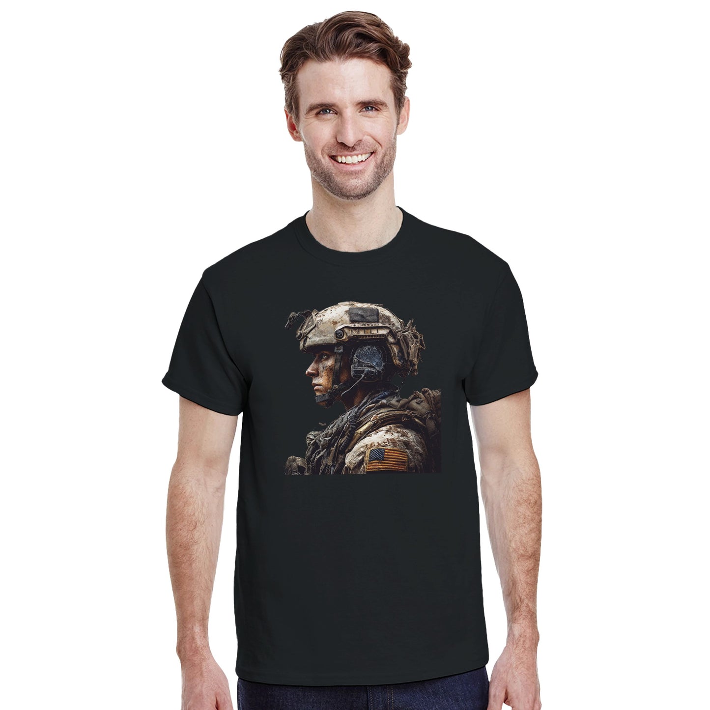 Rugged Patriot on a heavyweight t-shirt