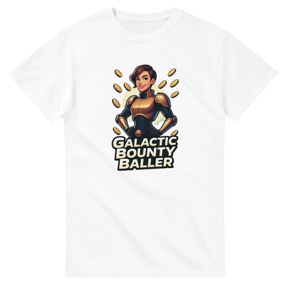 Galactic Bounty Baller graphic design on a Heavyweight T-shirt