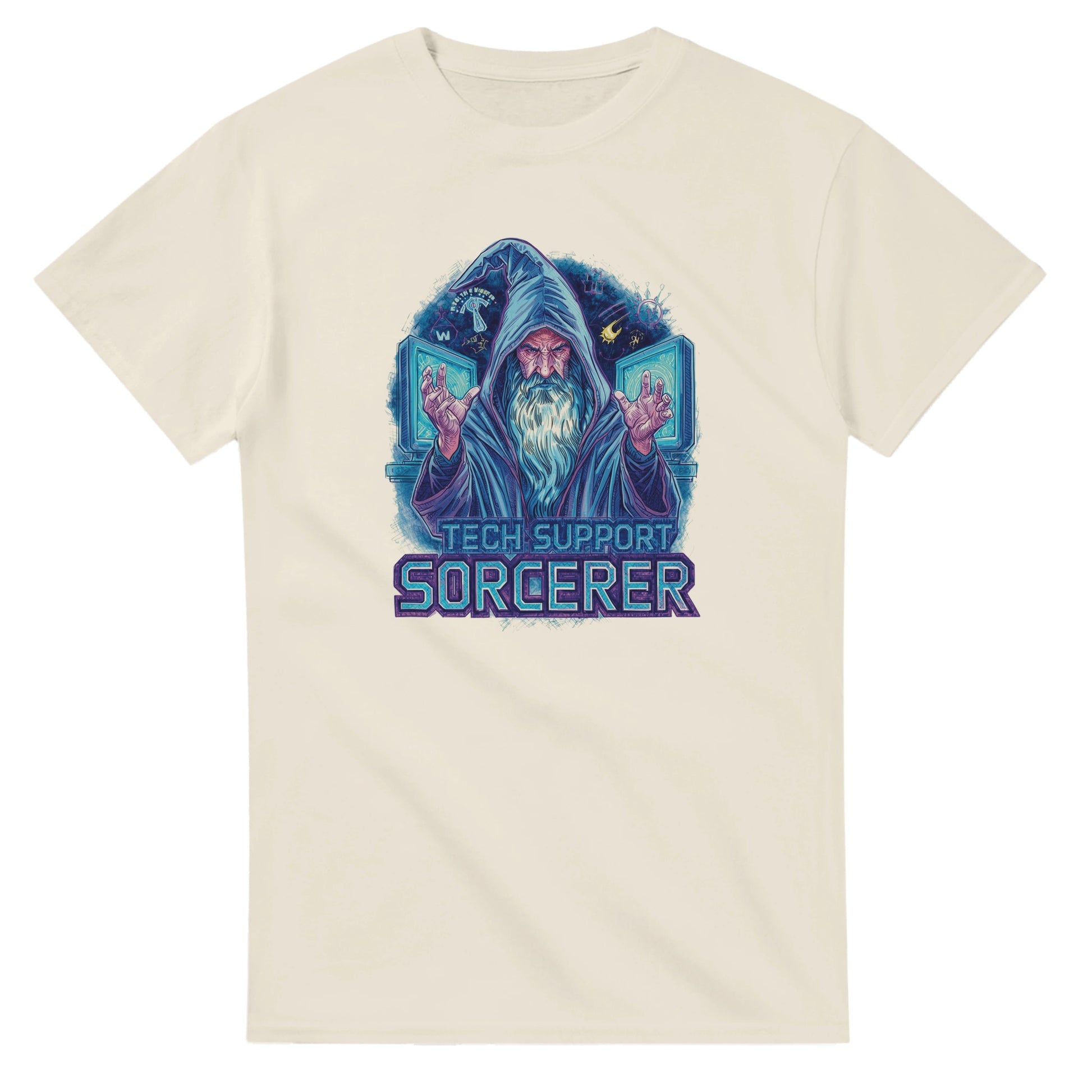 Tech Support Sorcerer graphic design on a Heavyweight T-shirt