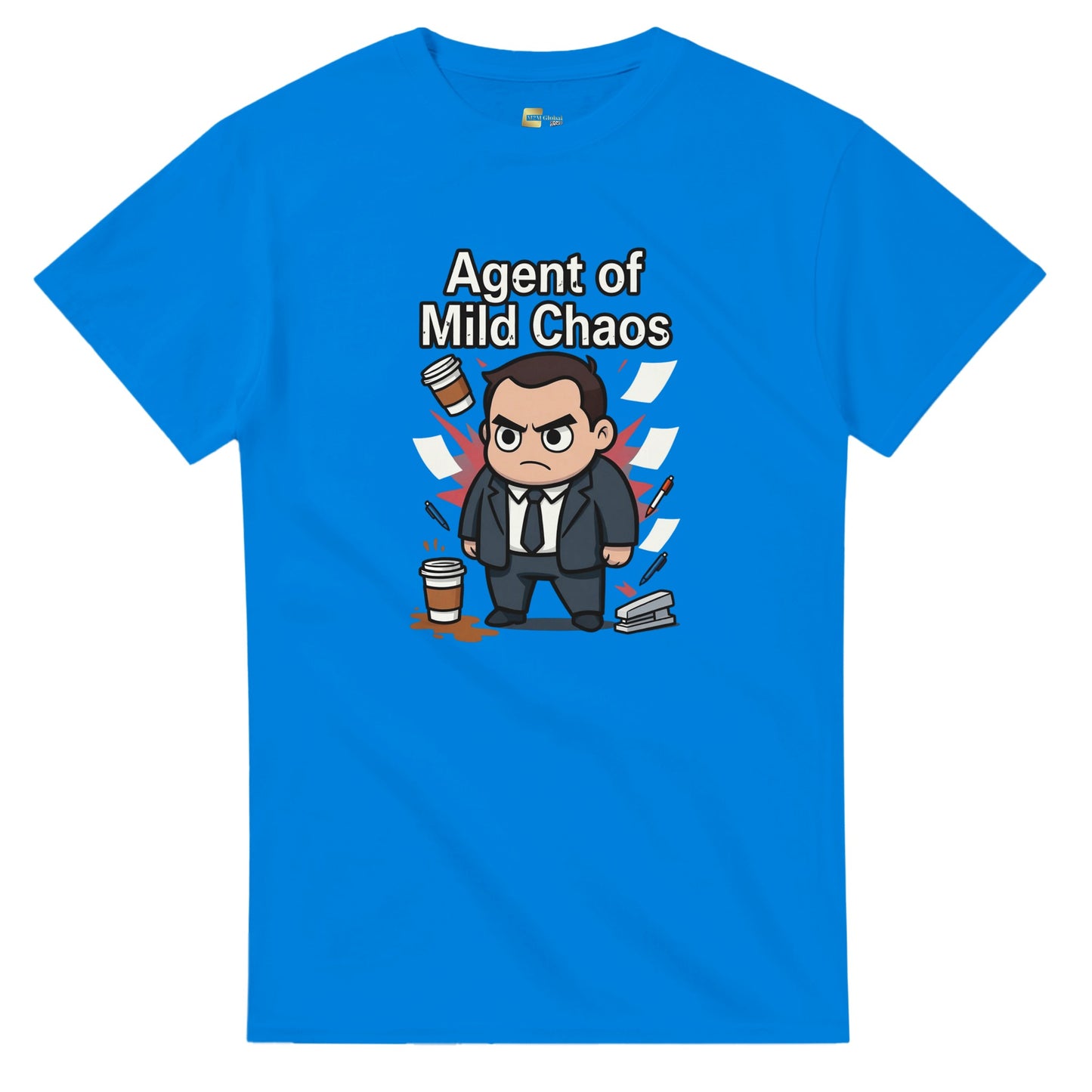 Agent of Mild Chaos graphic design on a Heavyweight T-shirt