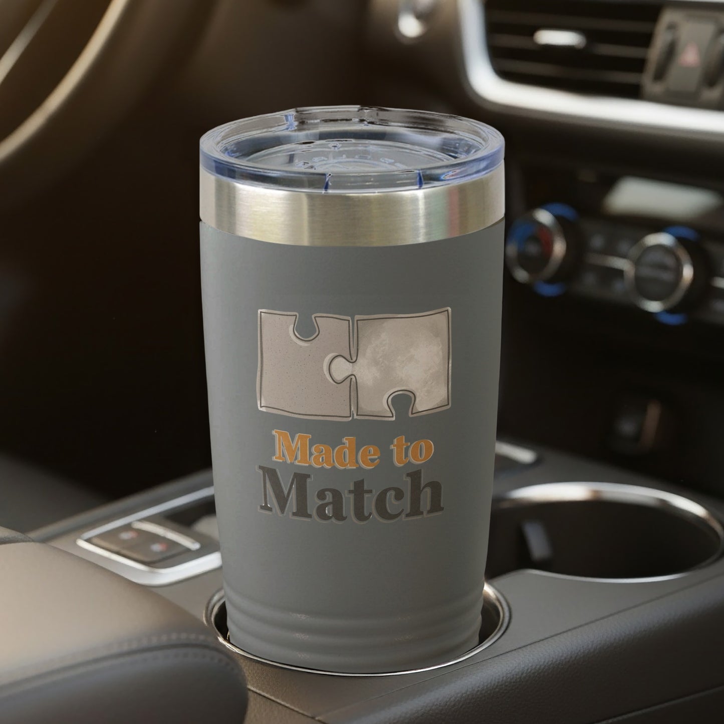 Made to Match Puzzle Design Insulated Tumbler