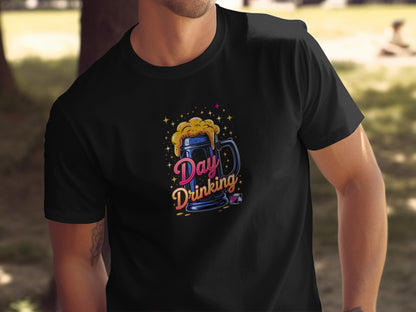 Day Drinking Graphic Tee Shirt for Party Enthusiasts