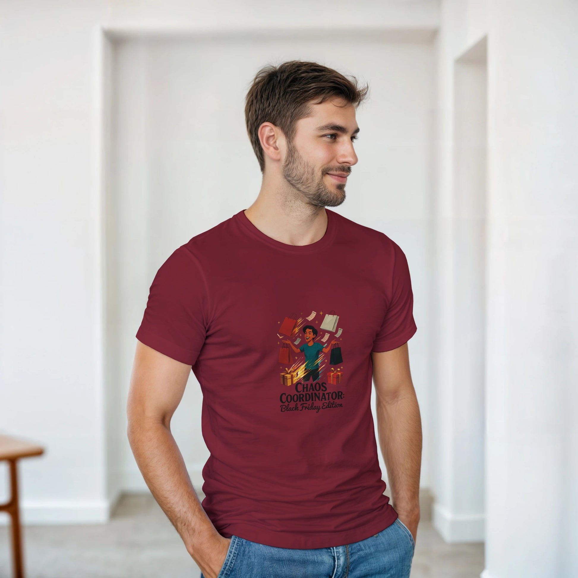 Chaos Coordinator Black Friday edition heavyweight t-shirt mockup