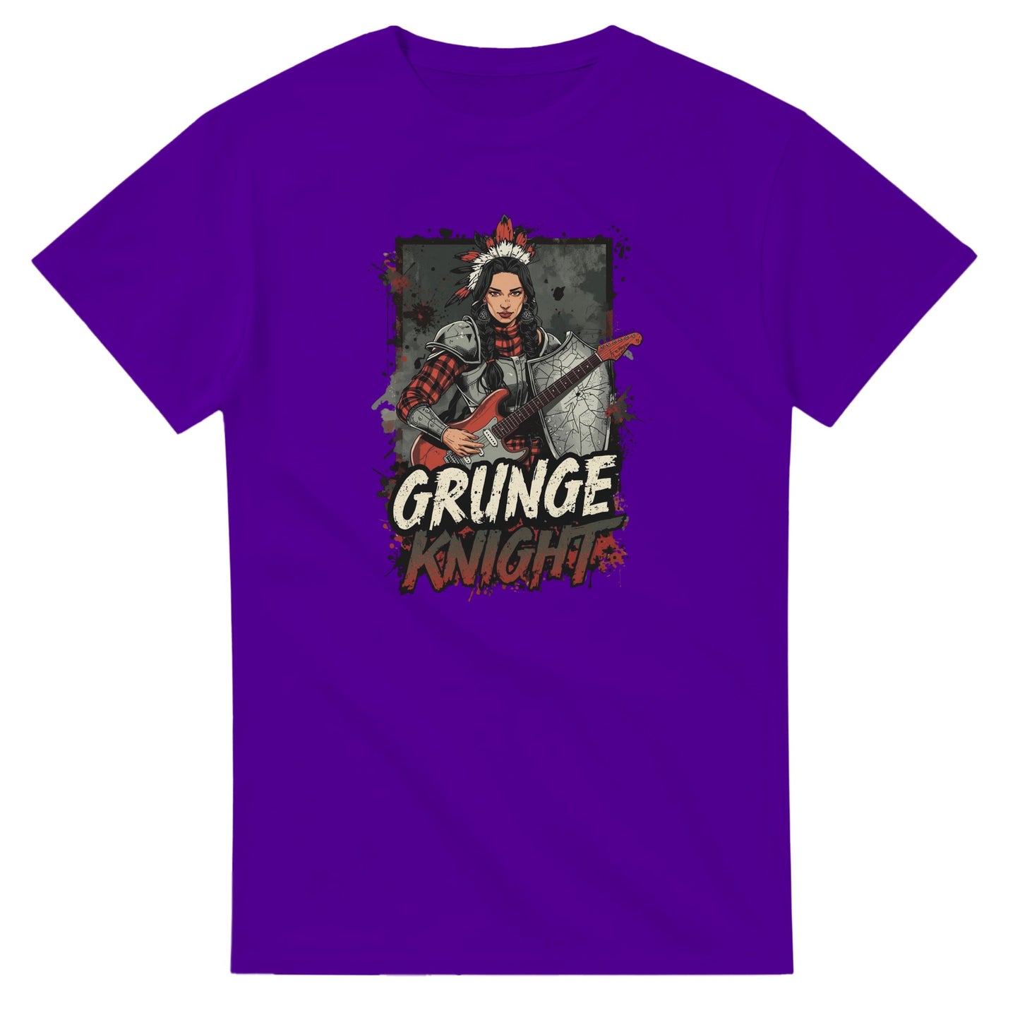 Grunge Knight graphic design on a Heavyweight T-shirt