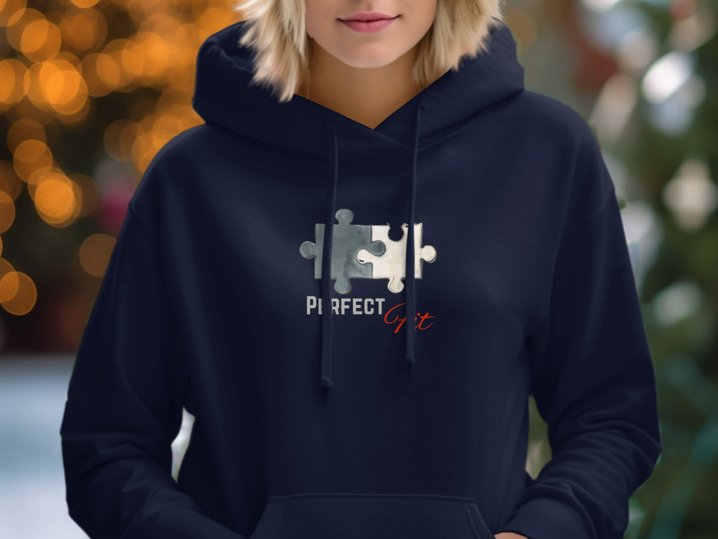 Perfect Fit Puzzle Design Hoodie Sweatshirt