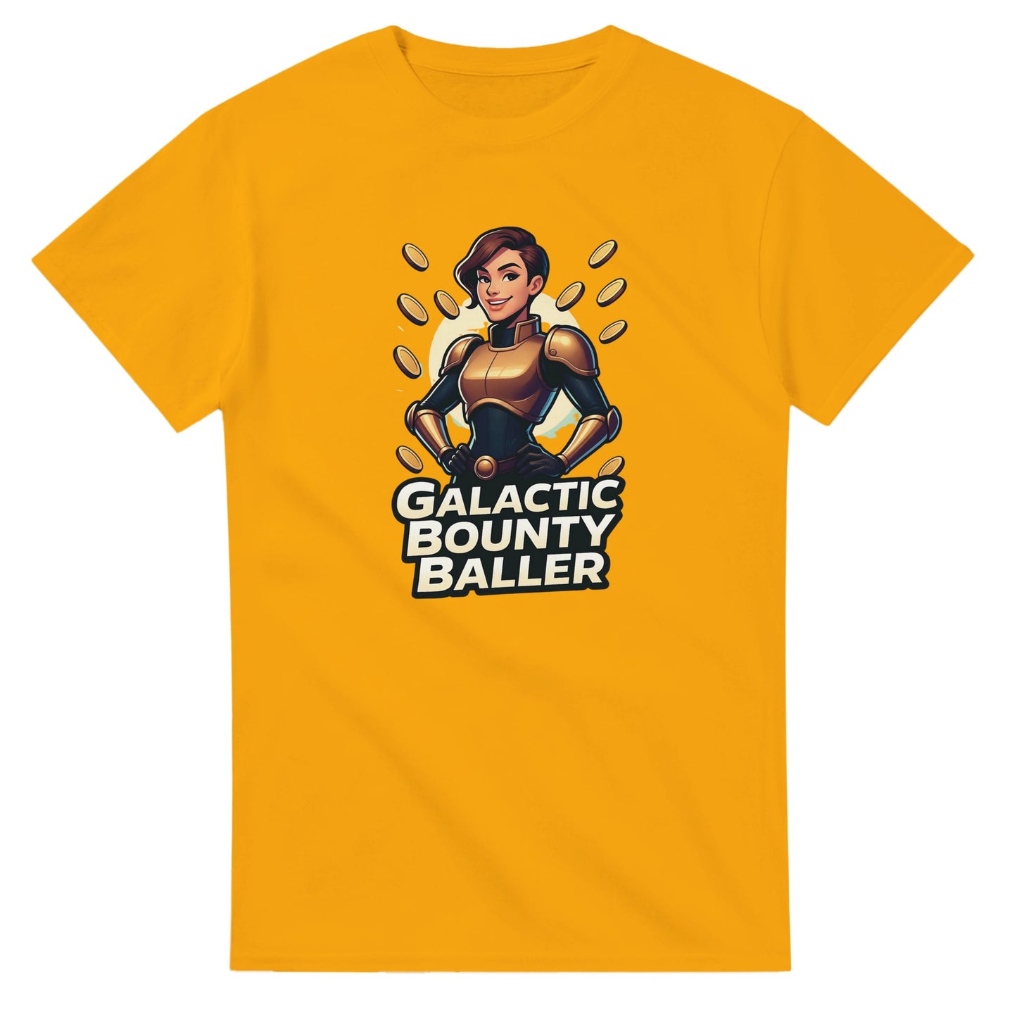 Galactic Bounty Baller graphic design on a Heavyweight T-shirt