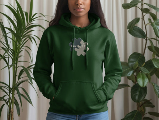 Perfect Fit Puzzle Design Green Hoodie product