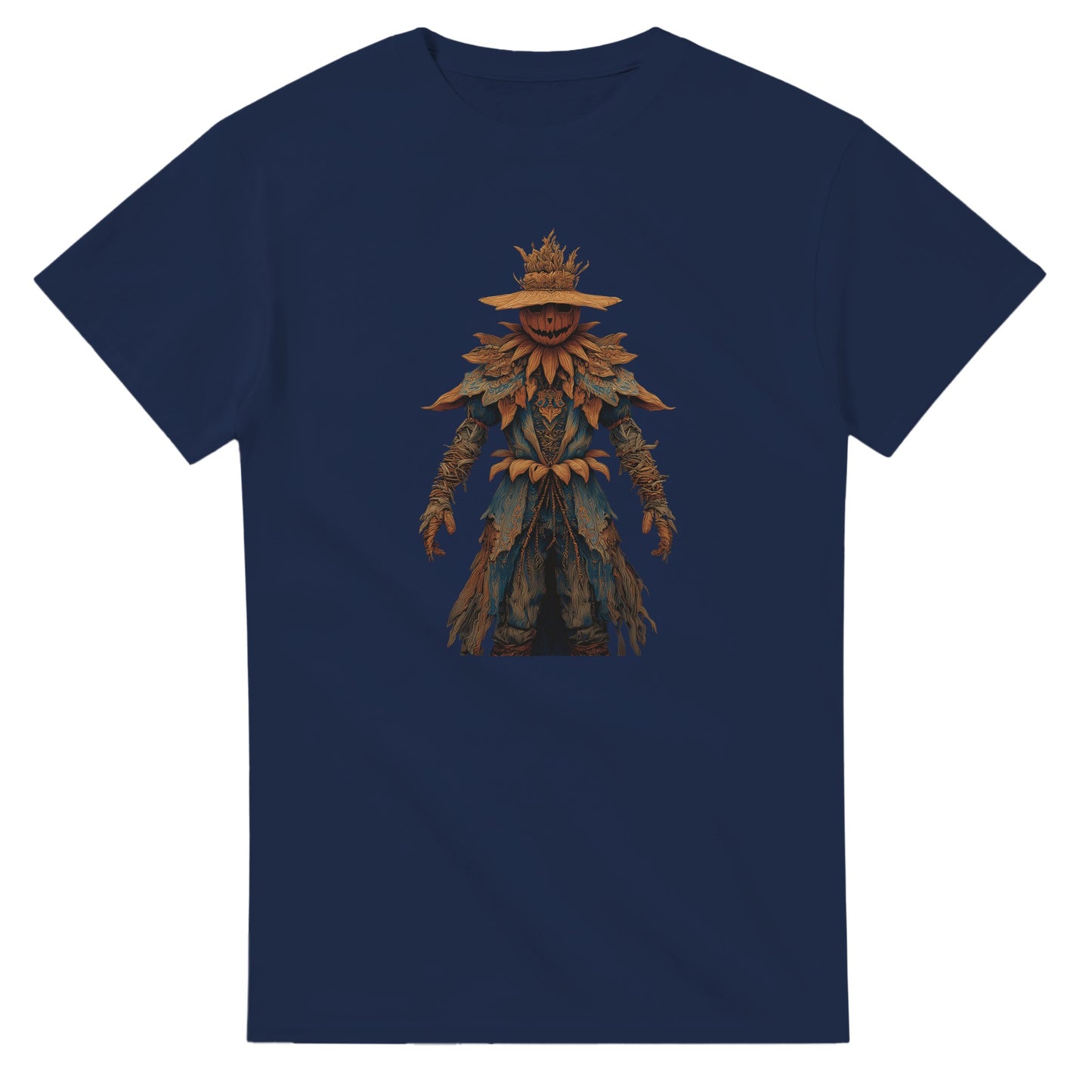 Haunted Harvest Scarecrow on a Heavyweight T-shirt