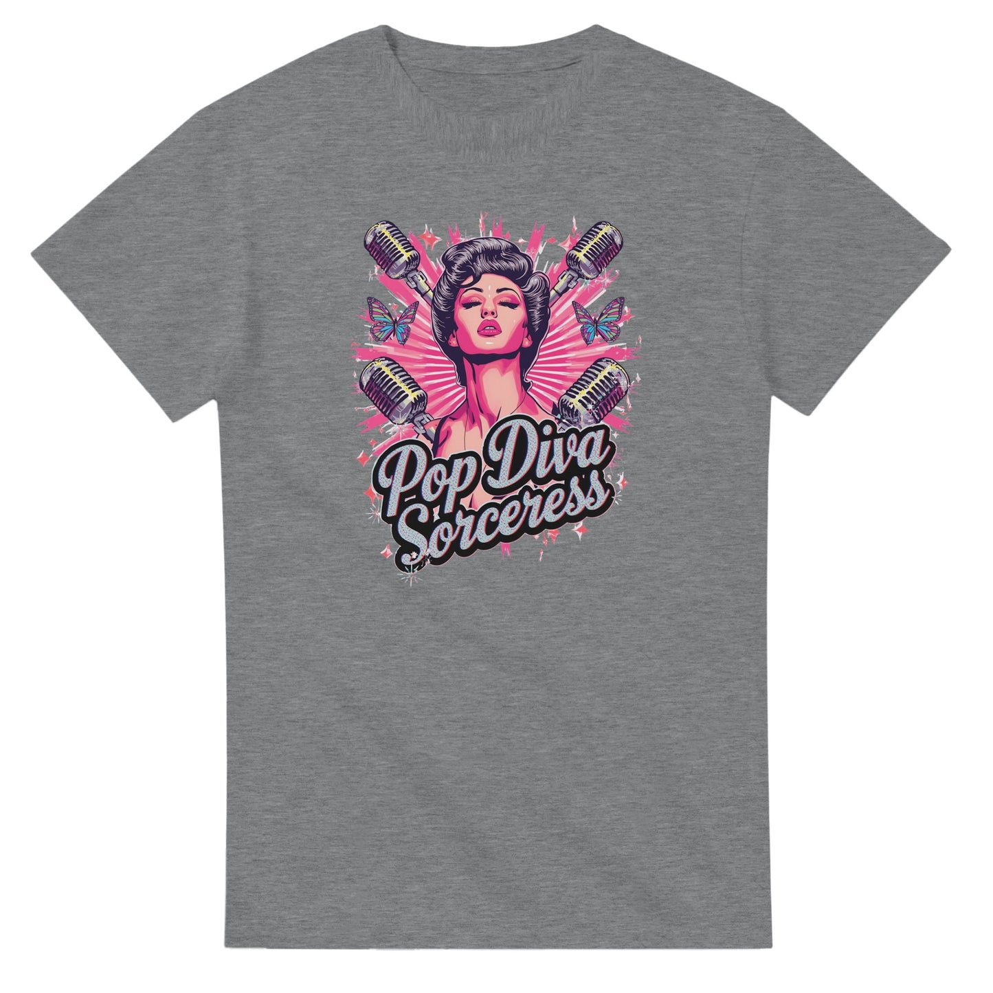 Pop Diva Sorceress graphic design on a Heavyweight T-shirt