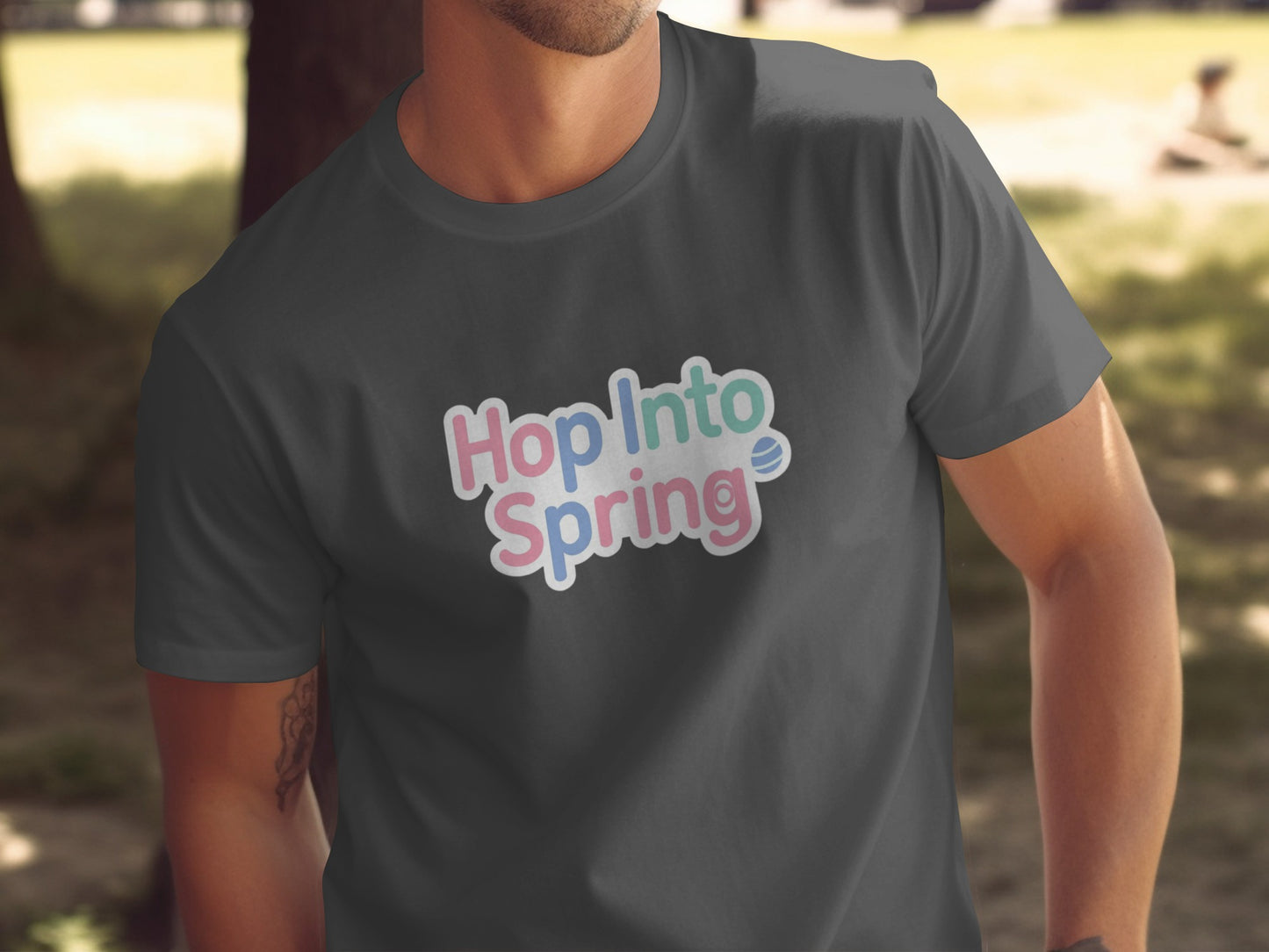Hop Into Spring Graphic Design Fun Product Type