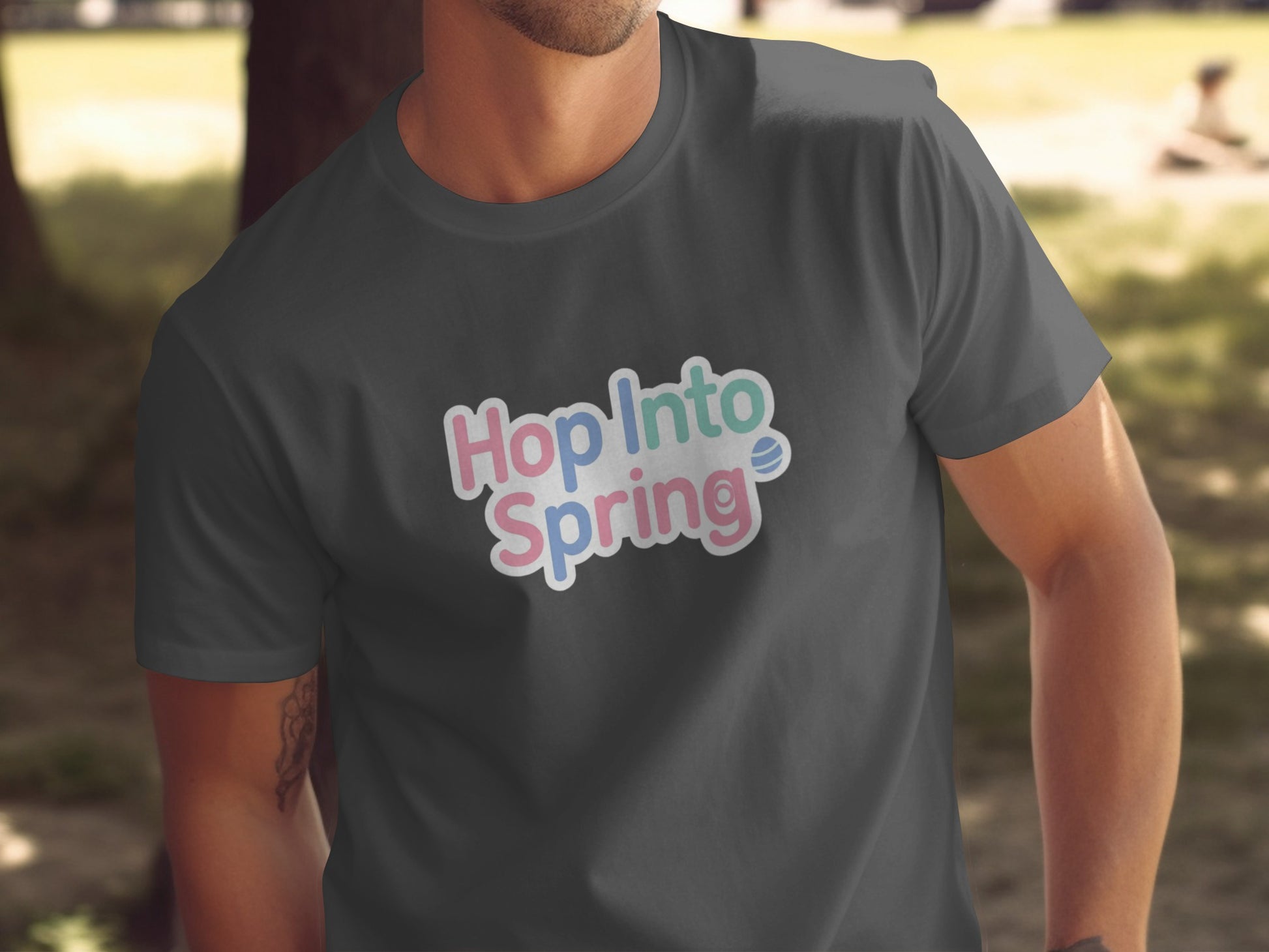 Hop Into Spring Graphic Design Fun Product Type