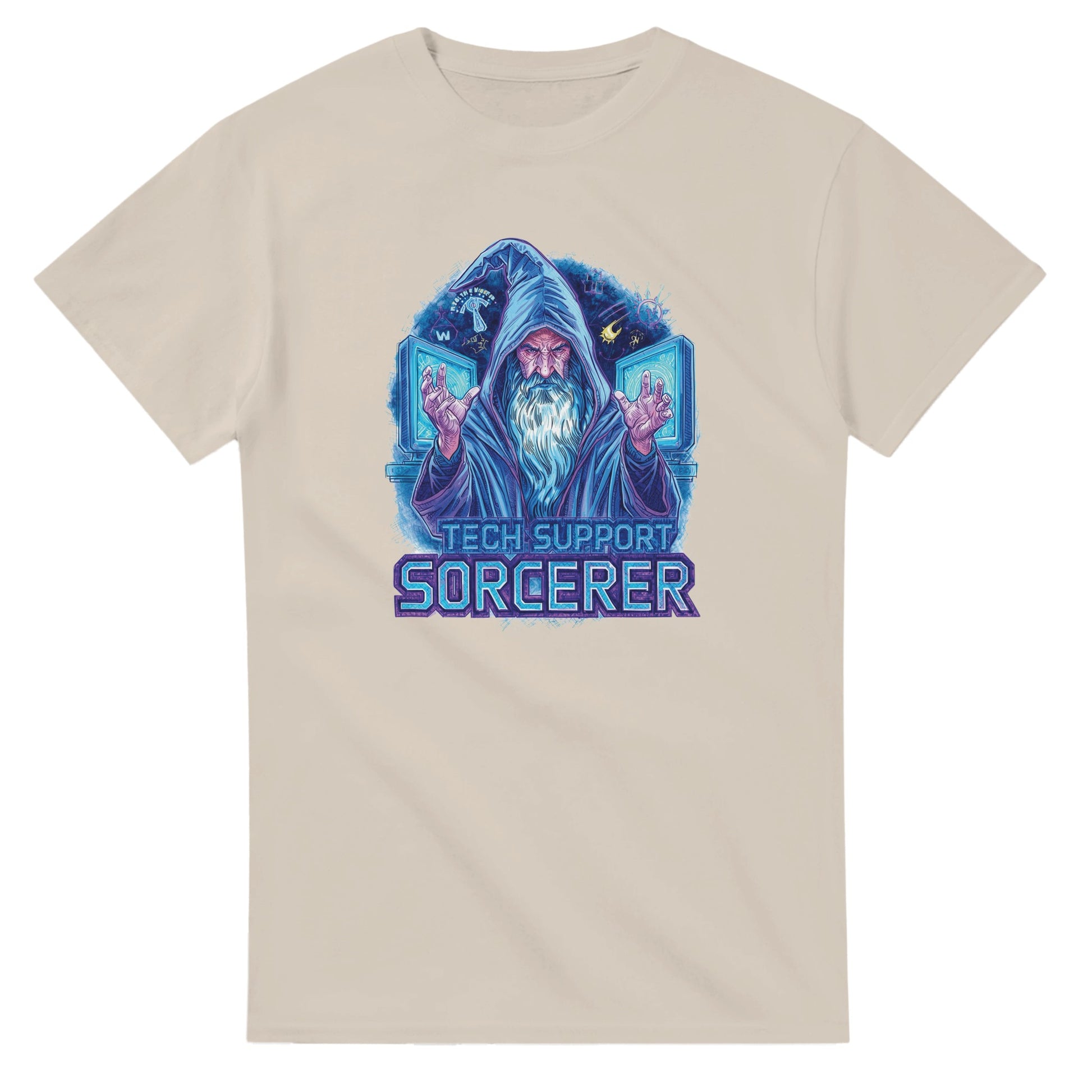 Tech Support Sorcerer graphic design on a Heavyweight T-shirt