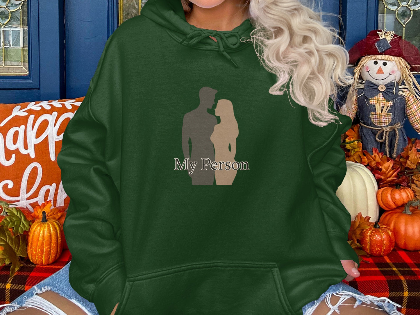 My Person Green Hoodie for Fall Season Apparel